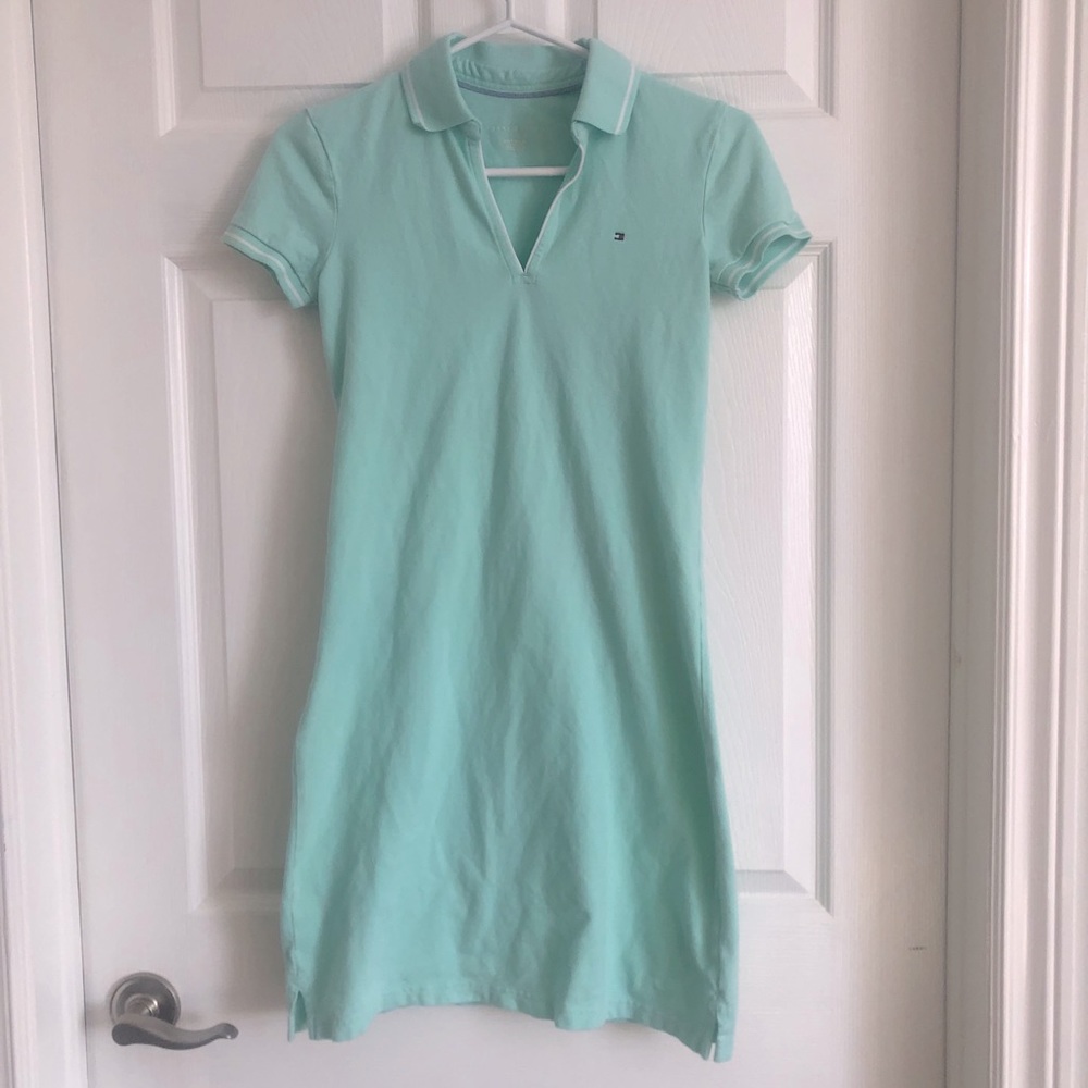 Tommy Hilfiger Teal Polo T-Shirt Dress